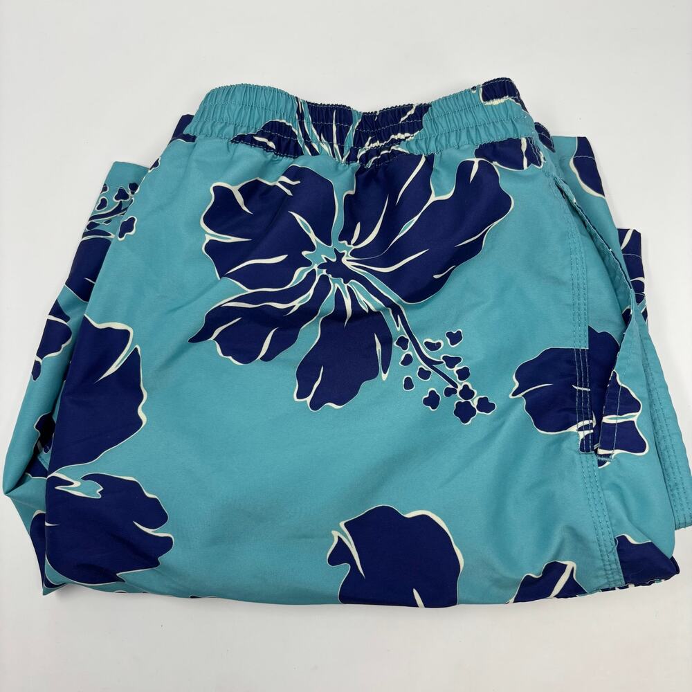 Polo Ralph Lauren Mens XL Blue Drawstring Floral Pattern Board Shorts